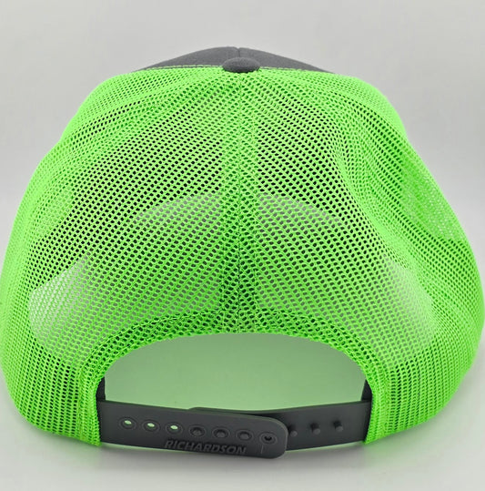 O Face Hats Black & Green Snap back