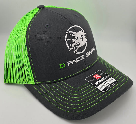 O Face Hats Black & Green Snap back